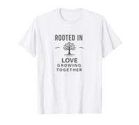 Arraigado en el amor, creciendo juntos. Vintage, familia, diseño Camiseta