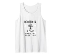 Arraigado en el amor, creciendo juntos. Vintage, familia, diseño Camiseta sin Mangas