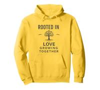 Arraigado en el amor, creciendo juntos. Vintage, familia, diseño Sudadera con Capucha
