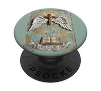 Arraigado en el Amor de Dios Cristo Cruz alas Biblia PopSockets PopGrip Adhesivo