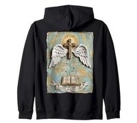 Arraigado en el Amor de Dios Cristo Cruz alas Biblia Sudadera con Capucha