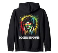 Arraigado en el poder que empodera a las mujeres negras Queer Afro Pride LGBT Sudadera con Capucha
