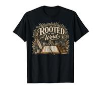 Arraigado en la Palabra Christian Bible Study Girl Faith Design Camiseta gráfica económica, Hombre, Negro, XL