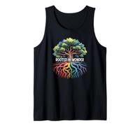 Arraigado en Wonder Rainbow Tree Mindful Nature Camiseta sin Mangas