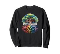 Arraigado en Wonder Rainbow Tree Mindful Nature Sudadera