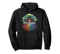Arraigado en Wonder Rainbow Tree Mindful Nature Sudadera con Capucha
