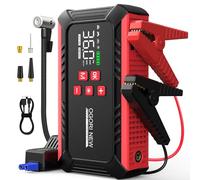 Arrancador de 7000 A con compresor de aire, arrancador de batería de coche de 21800 mAh (todo el gas/16.0L diésel) con inflador de neumáticos de apagado automático de 150 PSI, caja de salto de 12 V
