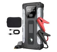 Arrancador de batería de coche - Arrancador dee salto 12V con compresor de aire, paquete booster dee batería | Para coche, vehículo automotriz, SUV, autocaravana, camión, smartphone, ordenador