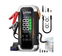 Arrancador de Batería para Coche 6000A con Compresor de Aire, Soplador y Power Bank USB-C 30W PD, Linterna LED de Emergencia, UTRAI Booster Portátil 12V para Motores Gasolina y Diésel hasta 10L