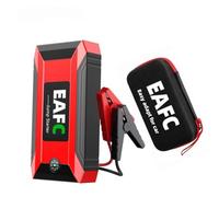 Arrancador de batería para Coche EAFCAuto de 12V 600A/1200A, Cargador de Emergencia, luz LED SOS para Uso en emergencias, Dispositivo de Arranque, para Gasolina de 4,0 L/diésel de 2,0 L (Rojo+Caja)