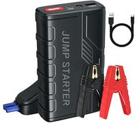 Arrancador de Baterias de Coche,1500 A Arrancador de Coches Portatil para Motor 7.0 L Gasolina o 5.5 L Diesel con Pinzas Bateria Coche, 12 V Booster con Carga rápida USB y Linterna LED de Emergencia