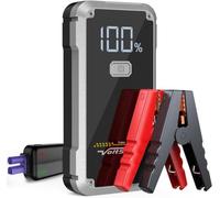 Arrancador de Baterias de Coche,4000 A Arrancador de Coches Portatil para Motor 7.0 L Gasolina o 5.5 L Diesel con Pinzas Bateria Coche, Carga rápida USB y Linterna LED de Emergencia