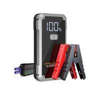 Arrancador de Baterias de Coche 5000 A Arrancador de Coches Portatil para Motor 7.0 L Gasolina o 5.5 L Diesel con Pinzas Bateria Coche, Carga rápida USB y Linterna LED de Emergencia