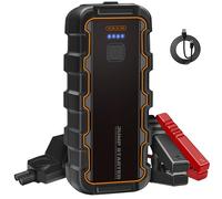 Arrancador de Baterias de Coche,7000 A Arrancador de Coches Portatil para Motor 8.0 L Gasolina o 6.0 L Diesel con Pinzas Bateria Coche, 12 V Booster con Carga rápida USB y Linterna LED de Emergencia