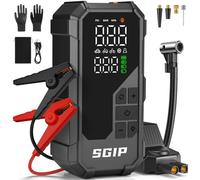 Arrancador de Baterias de Coche 7000A 26800mAh, Arrancador de Coches 12V (hasta 9L de Gas o 8L de Diésel), Jump Starter Portátil Pinzas Inteligentes con Pantalla, Luz LED