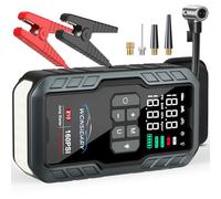 Arrancador de Baterias de Coche 7000A con Compresor,160PSI Inflador de Neumáticos,27000mAh 12V Jump Starter (Todo Gasolina o 8.0L Diésel),Doble LED con 4 Modos de Luz,Pantalla LCD, Kit de Viaje