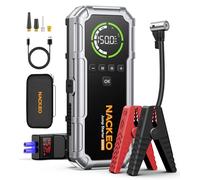 Arrancador de Baterias de Coche 8000A con Compresor, 160PSI Inflador de Neumáticos, Jump Starter 12V, Arrancador de Coches para Vehículo (Gris Plateado)