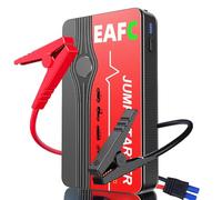 Arrancador de Coche 600A, EAFC Jump Starter 12V, Compatible Gasolina 3.0L, batería Auxiliar, Linterna SOS, Power Bank USB, para Coches, SUV, Motos, emergencias en Carretera