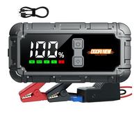 Arrancador de Coche, 7000A Arrancador de Baterias de Coche,12V Arrancador de Coches Portatil para 10L Gas o 8L Diesel,Jump Starter con Pantalla LCD y Linterna LED de 3 Modos