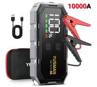 Arrancador de Coche de 10000A/9500A de , Booster de Batería Portátil de 12V los Vehículos de /10L Diésel, Carga Rápida QC3.0, Pantalla LCD, Luz LED de Emergencia, Bolsa de Almacenamiento EVA Opcional