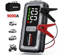 Arrancador de coche de 12V, paquete de refuerzo de batería de 9000A de pico, de energía, de con luz LED y pantalla LCD ( motor de de 10.0 o diésel de 8.0L), estuche de transporte portátil incluido