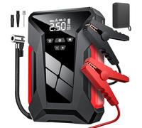 Arrancador de Coches 1200A, Arrancadores de Bateria de Coche Portátil(hasta 10.0L de diésel o 8.0L de Gasolina), 28000mAh, 12V Jump Starter, Compresor de Aire 150PSI, Luz LED
