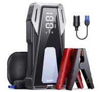 Arrancador de Coches 4000A, 12V Arrancador de Baterias de Coche(AII Gas o hasta 10L Diesel), 23800mAh Arrancador Coche Portatil con Pantalla LCD, Linterna LED, Función de Arranque Forzado