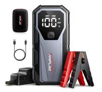 Arrancador de Coches, 6000A 12V Arrancador de Baterias de Coche, para All Gasolina o 10L Diesel, Linterna LED,Carga Rápida, Pantalla LCD Extragrande