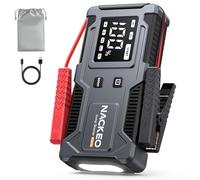 Arrancador de Coches 6000A, Arrancador de Baterías de Coches 12V (para 9.0L de Gasolina o 7.0L de Diésel) Jump Starter con Cables Integrados, Linterna LED de Emergencia, Espera Larga, Carga Rápida
