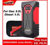 Arrancador de Coches GKFLY 2000A/3000A/4000A, Banco de Energía, Cargador de Batería para Coches de Gasolina y Diésel, Arrancador de Baterías para Automóviles 3000A M43 Yellow