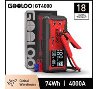 Arrancador de Coches GOOLOO de 20000 mAh, Batería de Coche de 12 V, Corriente Máxima de 4000 A, Cargador Portátil, Banco de Energía Portátil para Dispositivos de Emergencia GT4000-New