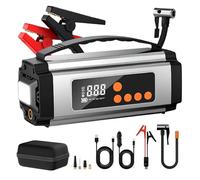 Arrancador de Coches Portátil con Inflador 12V 600A, Compresor de Aire 150PSI, 8000mAh, para Vehículos de Gasolina de 0,8 a 4,0 L y 12 V y Vehículos Diésel de 0,8 a 2,0 L y 12 V