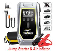 Arrancador de Coches Portátil GKFLY 3000A/4000A/7000A, Batería Externa, Cargador de Arranque para Coche 12V, Dispositivo de Arranque para Gasolina y Diésel 3000A M43 Gray