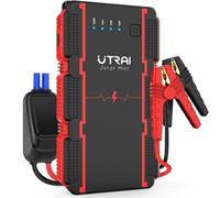Arrancador de Coches,UTRAI Arrancador de Baterias de Coche con Carga rápida 3.0 (para 9L Gasolina o 7.5L Diesel) Arrancador Jump Starter con 3 Modos de iluminación,LCD Smart-Clip