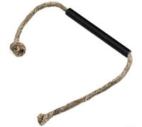Arrancador de fuego impermeable para acampar al aire libre, cuerda de cáñamo encerada de 29 cm con mango de aluminio, yesca de parafina de cera de abeja para supervivencia