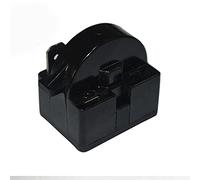 Arrancador para frigorífico, Relé de arranque for frigorífico/congelador QP2-4R7, protección contra sobrecorriente y sobrecalentamiento, 4,7 ohmios, color negro