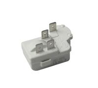 Arrancador para frigorífico, Relé de arranque PTC y protector sobrecarga for compresor refrigerador ZHB35-120P15, color blanco