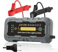 Arrancador portátil 3000A con pinzas inteligentes, impermeable IPX4, carga rápida PD, kit 4 en 1 para coche, SUV, diésel hasta 8L, ideal camping y verano