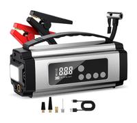 Arrancador portátil 7 en 1 con compresor de 150 PSI, arrancador de coche de 8000 mAh, batería externa para motores de gasolina de hasta 8