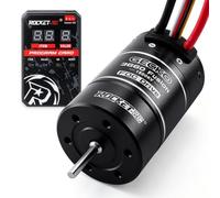 ARRAROWN Gecko 3660 1800KV Motor +40A ESC, Rocket-RC Motor de máquina integrado, ESC con tarjeta de programa 1/10 RC Crawler Sensoredbrushless Power System, motor interno de 4 polos 2-3S LiPo sin