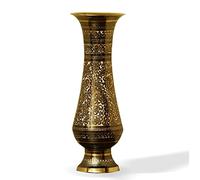 ARRC Jarrón para decoración del hogar, jarrón Dorado Hecho a Mano, jarrón Decorativo de 10 Pulgadas de Alto, jarrón de Flores, jarrones Dorados para centros de Mesa, centros de Mesa, jarrón