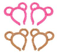 arrderly 4 diademas de orejas de oso, lindas diademas de dibujos animados, adecuadas para bailes de máscaras, fiestas, disfraces diarios, fotografía, cosplay