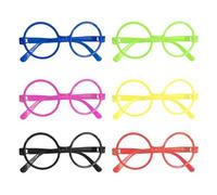 arrderly 6 Gafas Falsas para Niños, Gafas Redondas, Gafas Únicas, Gafas de Moda, Gafas para Niños sin Graduación, Perfectas para Fiestas y Fiestas de Cumpleaños