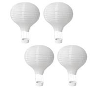 arrderly Paquete de 4 faroles de papel de globo aerostático, faroles de papel blanco, decorativos, estilo clásico de bambú helado para bodas, celebraciones, fiestas de cumpleaños (10 pulgadas, 20 cm)