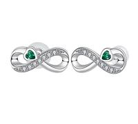 Arrebol Pendientes Infinito Mujer Plata de Ley 925 Símbolo del Infinito Amor con Circonita Cúbica Regalo de Joyería