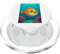 Arrecife de Coral de Cuerpo inflado Redondo con Picos de Estilo cómico PopSockets PopGrip para MagSafe