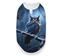 Arred Owl Sits in The Morning - Camisetas de verano para mascotas, camiseta sin mangas transpirable para cachorros y gatos pequeños