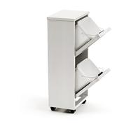 Arredamenti Italia 872 MADERA BLANCO Mueble Para Recogida Selectiva De Residuos en madera