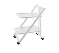 Arredamenti Italia Camarera para Bebidas SIMPATY, Madera - Plegable - 2 bandejas - Color: Blanco Ar-It il Cuore del Legno