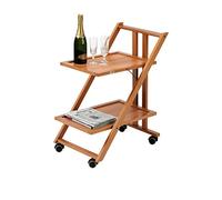 Arredamenti Italia Camarera para Bebidas SIMPATY, Madera - Plegable - 2 bandejas - Color: Madera de Cerezo Ar-It il Cuore del Legno